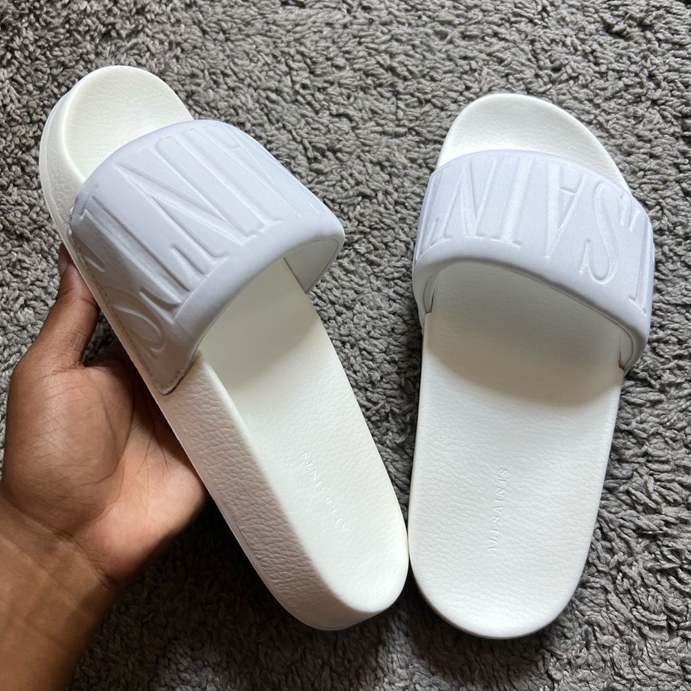 Brand New All Saints White Slide